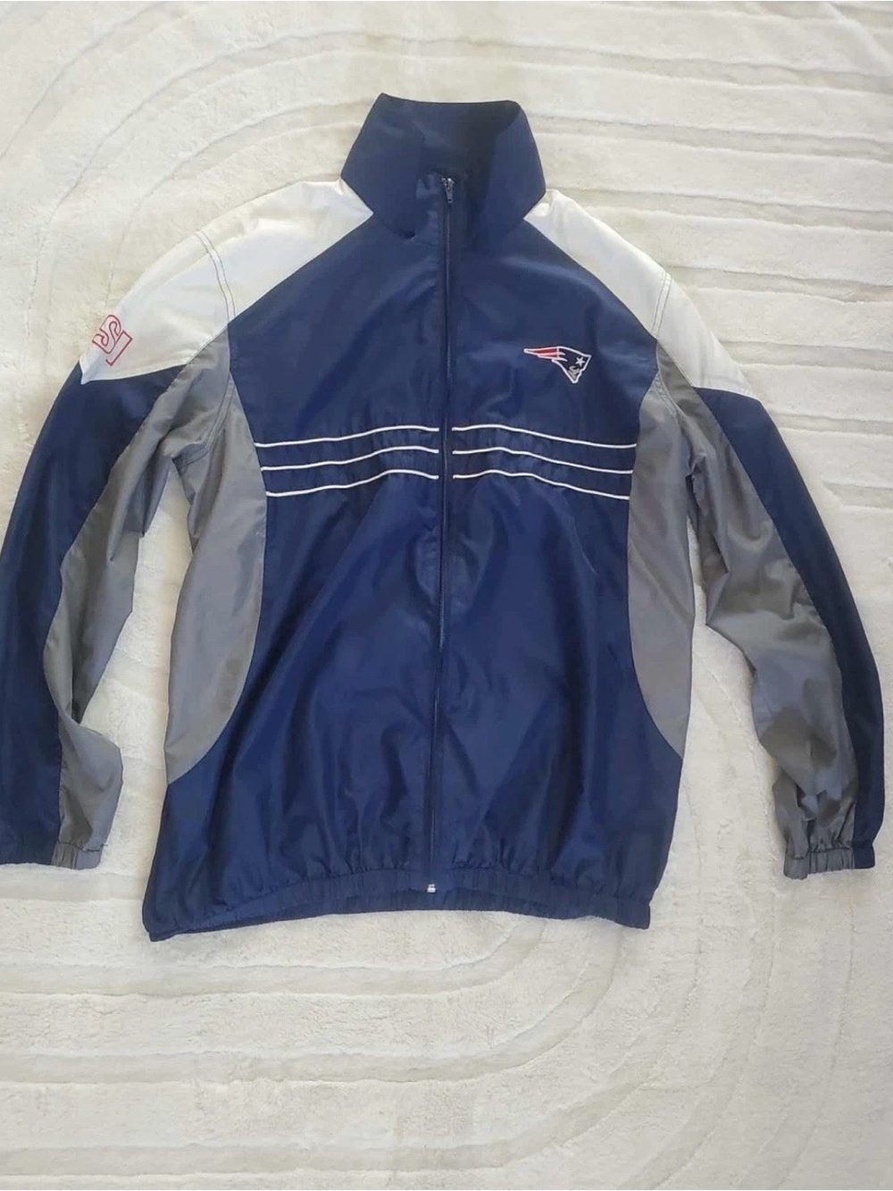 NFL Navy Blue, Gray & White Windbreaker Jacket